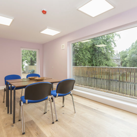 Meeting room with picture window