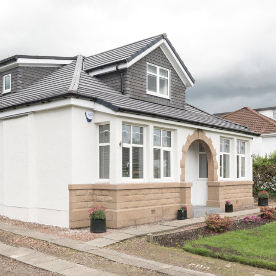 Front Elevation and dormer roofs