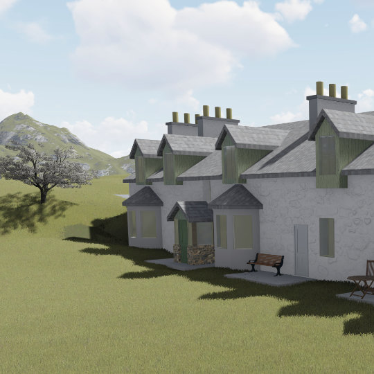 Traditional Glengorm farmhouse with dormers