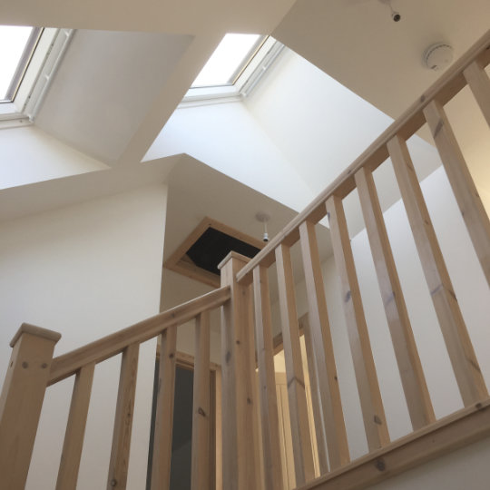 Feature staircase and rooflights